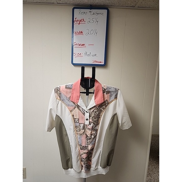 Tops - Vintage Remo of California Women's Colorblock‎ Pullover Shirt Polo Top Medium